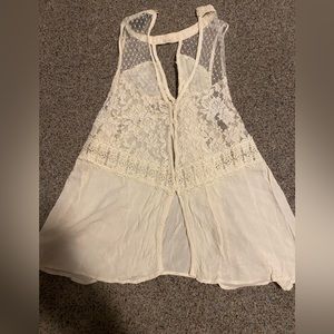 American Eagle Floral Mesh Top